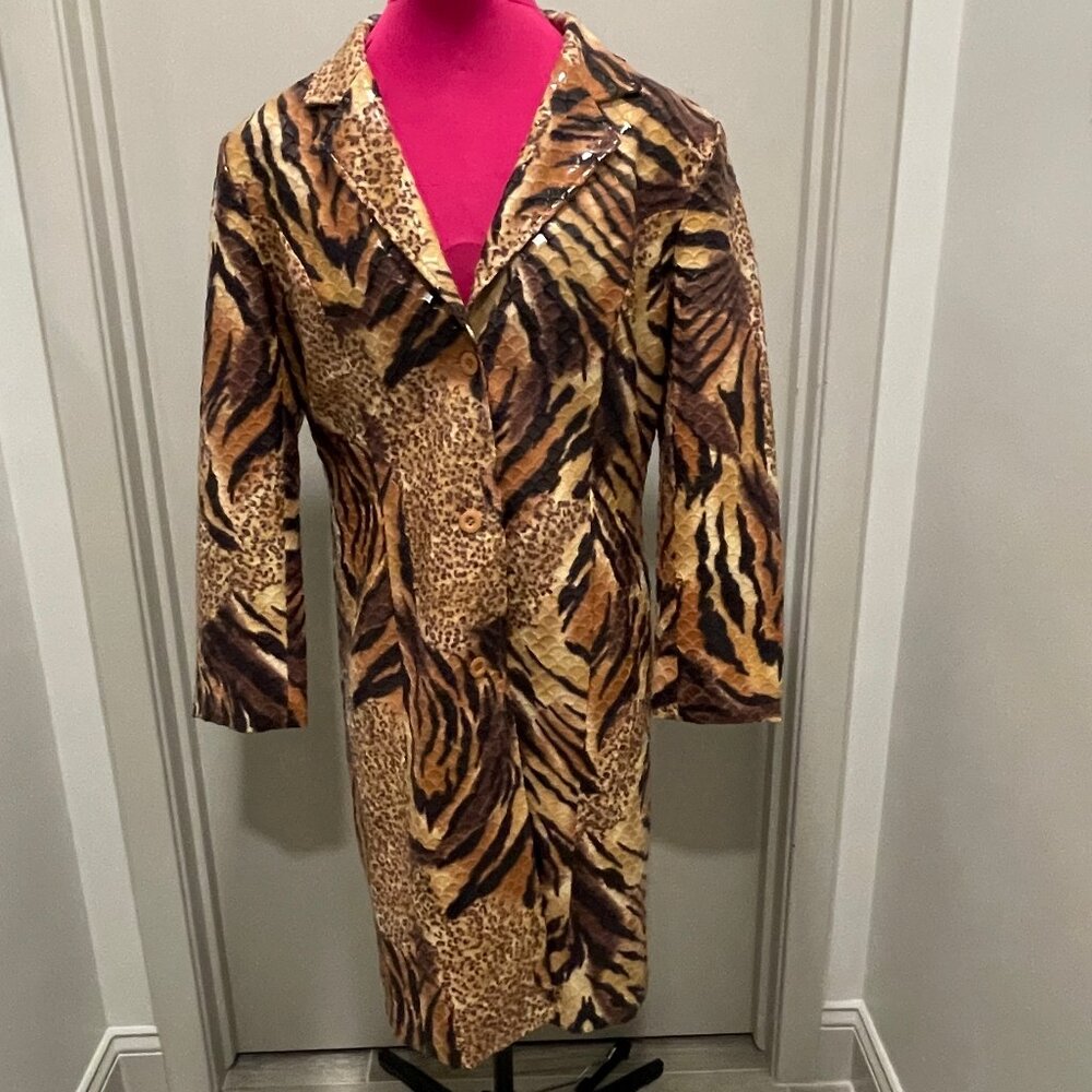 Selene Sport Animal Print Coat - Brown and Black